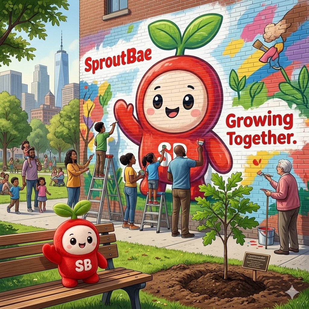 SproutBae Growing Together Mural
